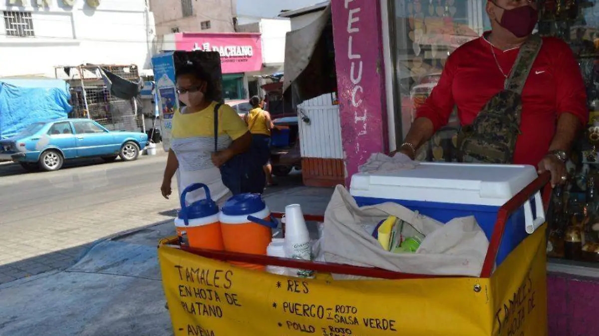 Venta tamales puesto comida